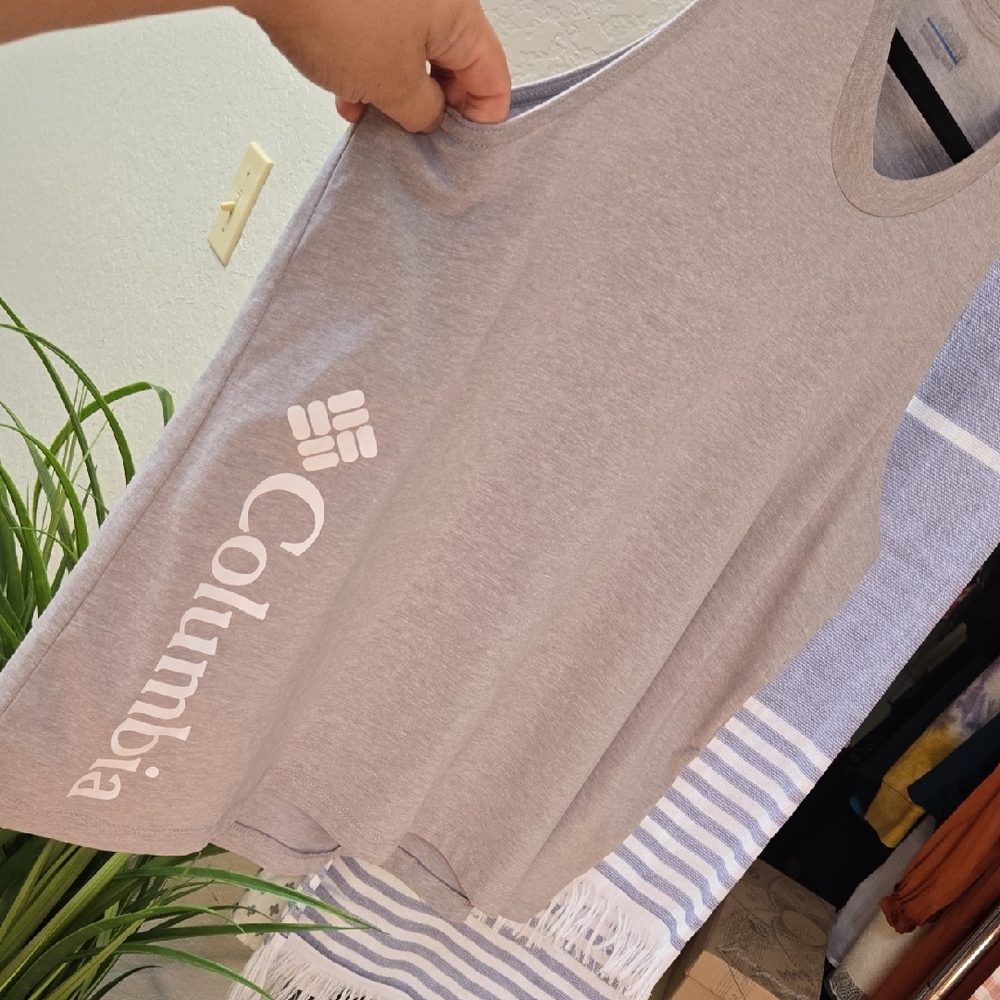 Columbia Top Tank Shirt Sleeveless Logo WOMENS PLUS XXL Grey - Picture 9 of 9